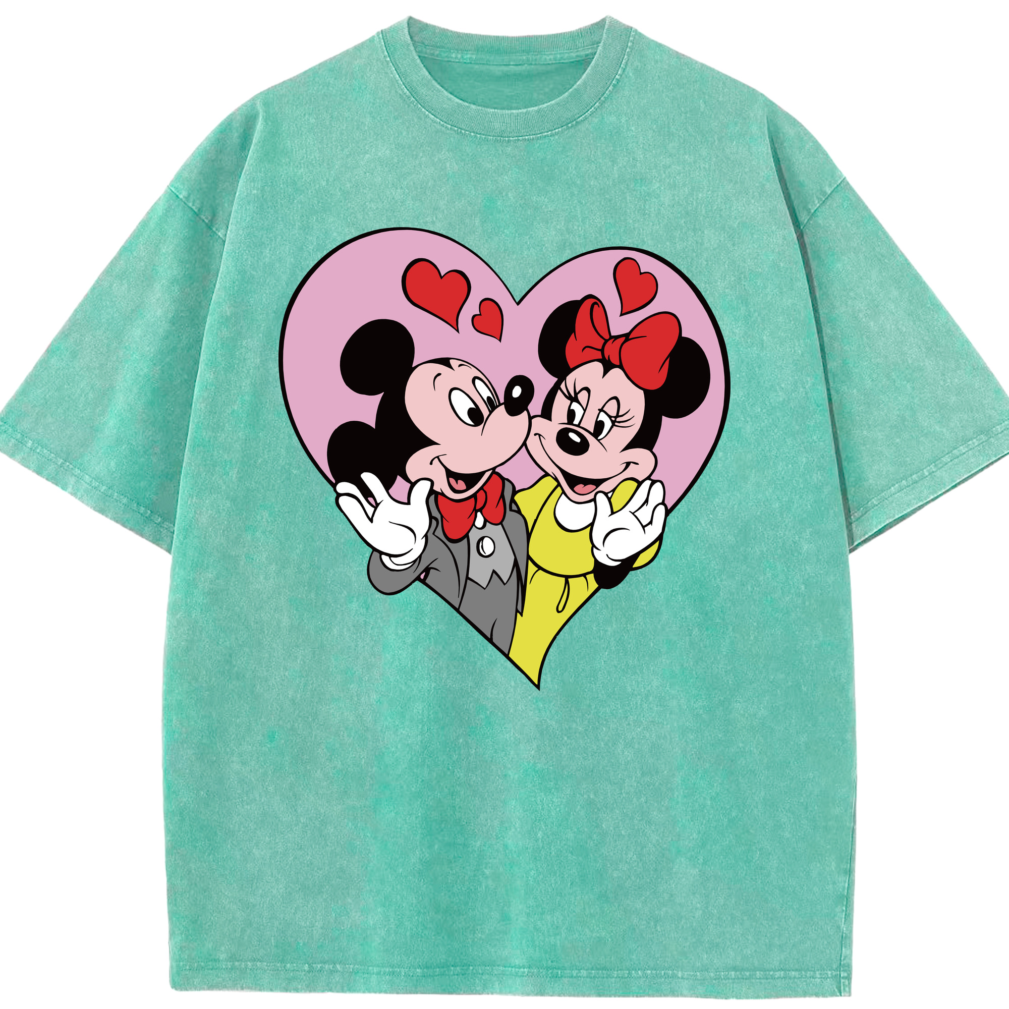 （画像用） ミッキーマウス Mickey Mouse 綿100% ヴィンテージ風 半袖Tシャツ（フロントプリント）